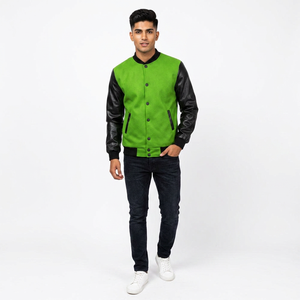 High Quality Custom <b>Slim</b> <b>Fit</b> Baseball Letterman <b>Jacket</b> Fashionable Work Wear in Latest Style Made from Best Quality Canvas - Product Image 1