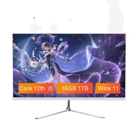 Komputer All in One 23.8 Inch Core I5 12450H AIO Monoblock Desktop PC DDR4 RAM 16GB SSD 512GB Win11 Gaming LCD