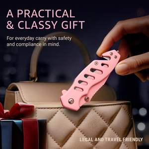 <span class=keywords><strong>Navaja</strong></span> de Bolsillo Rosa para Mujer - <span class=keywords><strong>Navaja</strong></span> Pequeña <span class=keywords><strong>Legal</strong></span> - Hoja Dentada de 2.68 Pulgadas - Herramienta de Supervivencia, Navajas Plegables y de Bolsillo - Product Image 6