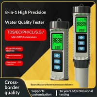 2026 8-in-1 Water Quality Tester MF-X81 TDS/EC/pH/Temperature/ORP/Cl/Salt Cross-Border Multifunctional Water Quality Detector