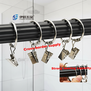EWANG Vente en gros d'accessoires pour rails de <span class=keywords><strong>rideaux</strong></span> de salle de bain, anneaux de <span class=keywords><strong>rideaux</strong></span> à feuilles mobiles, <span class=keywords><strong>clips</strong></span> de suspension - Product Image 1