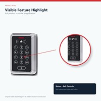 Contrôleur de clavier RFID commercial prenant en charge les cartes IC CPU sans contact, faible consommation en veille, interface WG26 WG34 et paramètres d'accès