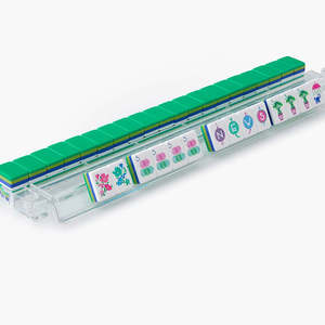 Jeu de tuiles de mahjong en acrylique moderne personnalisé OEM, imprimé et gravé, quatre couches, luxe, mahjong américain - Product Image 3