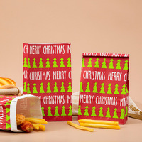 Vente chaude prix spécial recyclé cadeau personnalisé emballage de bonbons de Noël fête enfants SOS sac en papier kraft sacs à emporter
