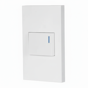 Scatola con 3 unità, piastra assemblata, 1 interruttore, moduli 1.5, spagnolo, bianco - Product Image 1