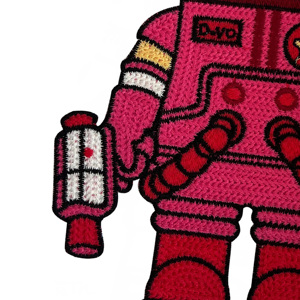 Phong Cách Châu Âu Robot Pistol Cô Gái Bí Mật Trang Phục Đồ Chơi Siêu Man Vải Vá Phẳng Thêu PVC Vải Chất Liệu Chính Cần May - Product Image 4