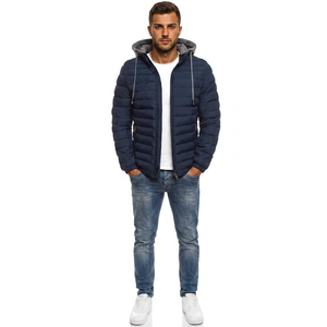 Custom <b>Men's</b> Canvas Puffer <b>Jacket</b> Quilted <b>Warm</b> Winter Outerwear Quick Dry Breathable Front OEM ODM Supplier Fashion Outdoor Wear - Product Image 1