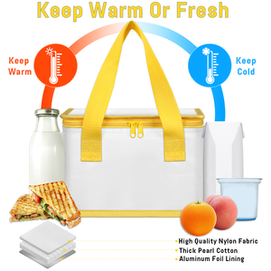 Sac Isotherme Portable pour Pique-nique d'Été en Tissu Oxford avec Fermeture Éclair, Motif <span class=keywords><strong>Hawaïen</strong></span> Poke Bowl Musubi, Personnalisable, pour 6 Boîtes, Idéal pour l'École des Enfants - Product Image 4