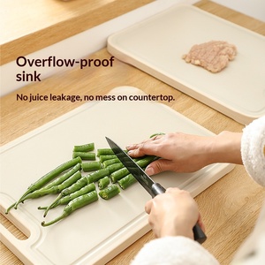<span class=keywords><strong>Planche</strong></span> à découper en acier inoxydable 304 avec rainure pour jus, <span class=keywords><strong>planche</strong></span> à découper en plastique PP épaisse pour la cuisine, double face, antidérapante, qualité alimentaire - Product Image 4