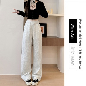 <span class=keywords><strong>Pantaloni</strong></span> <span class=keywords><strong>sportivi</strong></span> americani Casual da <span class=keywords><strong>donna</strong></span> autunno inverno nuovi <span class=keywords><strong>pantaloni</strong></span> della tuta larghi dritti a gamba larga a metà pigra foderata in pile - Product Image 1