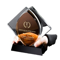Plaque de cristal k9 en forme de diamant, haute qualité,