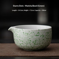 Ensemble de matcha en céramique à motifs ciel étoilé de style japonais avec support pour chasen, cuillère à matcha, bol - Accessoires pour cérémonie du thé, boîte cadeau