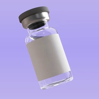 Boîte d'emballage holographique vide personnalisée avec étiquette pour flacons de 2 ml, 3 ml, 10 ml et plateau en plastique pour 2 flacons (1 paquet)
