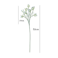Fleur artificielle pour décoration de mariage, bouquet en plastique souple à 3 branches, toucher doux, type Gypsophile