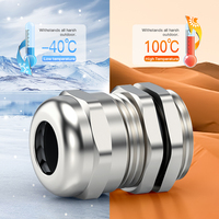 Presse-étoupe métallique étanche PG M fileté réglable en laiton nickelé M12X1.5 IP68 Basse Tension Hoonsun HX-NT