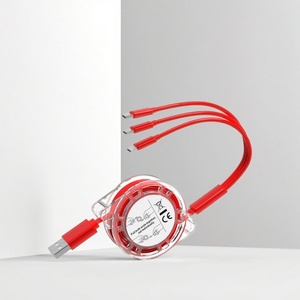 Cable USB Retráctil 3 en 1, Cargador de Carga Rápida de 10 W, Cable de Datos Portátil con Logotipo Personalizado para Dispositivos Móviles - Product Image 4