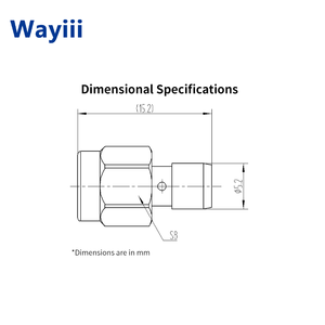 Адаптер коаксиальный Wayiii <span class=keywords><strong>SMA</strong></span> (штекер), диапазон DC-18ГГц, микроволновые компоненты от проверенного производителя радиочастотных коаксиальных разъемов - Product Image 6