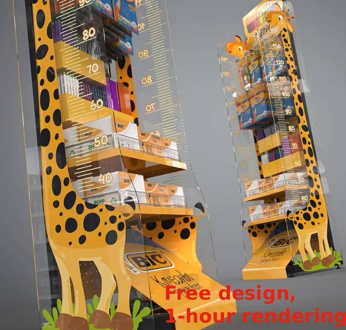 Apache Metal Hook Pegboard Display Rack Stationery Store Display Stand for Pen Retail School Product Floor Pen Holder — view 5