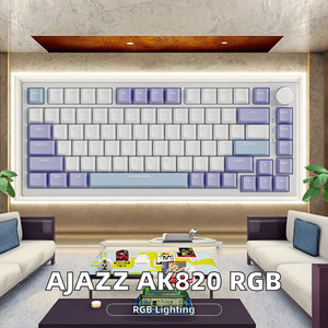 Ajazz Ak820 Có Dây <span class=keywords><strong>USB</strong></span> RGB LED Backlit Chuyển Đổi Cơ Khí Chơi Game Bàn Phím Cho Máy Tính PC Gateron Trục Cơ Thể Thương Hiệu - Product Image 2