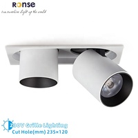 Plafonnier LED encastré de style moderne RONSE 220v 2x18w plafonnier en aluminium de haute qualité Projecteurs de calandre montés vers le bas