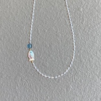Nouvel ensemble collier et boucles d'oreilles en cuivre Dopamine Fine Fashion 2026, perle baroque naturelle extraterrestre, petit pendentif poisson, cadeau sportif pour femme
