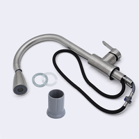 Robinet de cuisine moderne de luxe, flexible, de haute qualité, en acier inoxydable, à poser sur le plan de travail, 2 modes, avec douchette extractible