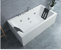 Baignoire de massage autoportante moderne et portable en acrylique pour intérieur avec drain intégré (Hydromassage à air) Écologique Garantie 5 ans 2-3 personnes