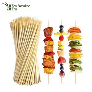 Proveedor de Fábrica, Palitos de Bambú Redondos 100% Naturales para Barbacoa, Desechables, para Kebab, con Logotipo Personalizado, Paquete Económico - Product Image 1