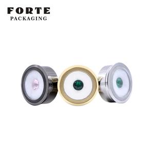 Boîte de présentation élégante FORTE en métal et verre, forme ronde, pour bijoux et pierres précieuses - Product Image 4