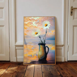 Nuevo Producto: Cuadro Decorativo de Lujo con Diseño de <span class=keywords><strong>Margaritas</strong></span>, Hecho a Mano, Textura Floral, Arte para Pared, Decoración del Hogar - Product Image 3