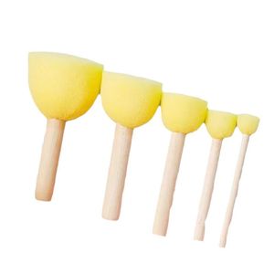Set di 5 Pennelli Spugna <span class=keywords><strong>per</strong></span> Pittura Fai-da-Te <span class=keywords><strong>per</strong></span> Bambini, Manico in Legno, Design a Fungo, <span class=keywords><strong>per</strong></span> Arte e Graffiti - Product Image 5
