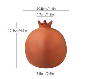 Jarrón de Cerámica Moderno Estilo Granja con Diseño de <span class=keywords><strong>Granada</strong></span>, Color Terracota Mate, para Aromaterapia, Decoración de Mesa, Hogar, Sala de Estar, <span class=keywords><strong>Centro</strong></span> de Mesa para Bodas - Product Image 6