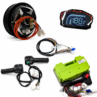 QSMOTOR 10 V4 3000W 50H con Controlador Fardriver ND72300 y Pantalla LCD DKD, Kit Completo de Cableado y Interruptor de Aceleración