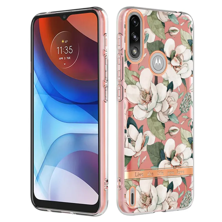 Flowers Phone Case For Motorola G6 G4 Play G5 One Fusioon Action Plus G3 For Moto G8 G9 Power Lite Transparent Mobile phone case