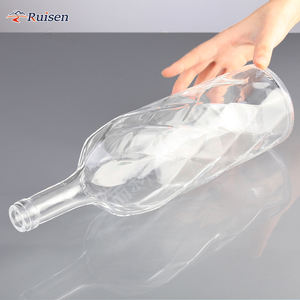 Design personalizzato bottiglia di liquore <span class=keywords><strong>Whisky</strong></span> in vetro <span class=keywords><strong>1000</strong></span> ml bottiglia di vetro trasparente Tequila tappo a vite in sughero bottiglia di vetro produttore - Product Image 2