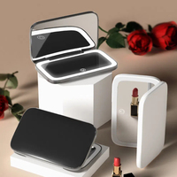 5X Loupe Espejos Pequeos Compact Led Lumière Petite Poche Portable FreebiesTravel Pliable Cosmétique Vanité Miroir De Maquillage