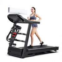 Caminadora Eléctrica Plegable Comercial Nueva de Fábrica, Velocidad de 1 a 14 km/h, con Programas de Ejercicio para Gimnasio
