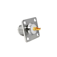 Connecteur RF en laiton haute performance BJDZ, prise BNC mâle à 4 trous, à souder sur panneau, en stock, vente en gros, directement de l'usine