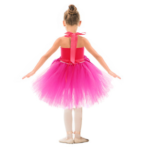 Kızlar Prenses Pembe Bebek İlhamı Tutu Elbise Seti (Fiyonklu Taçlı) Polyester Cadılar Bayramı TV Film Cosplay Sahne Performansı - Product Image 2