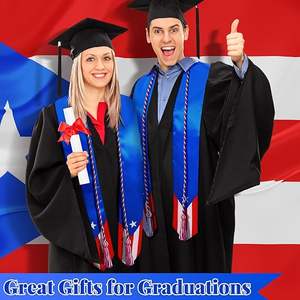 Estola de Graduación con Bandera Nacional y Juego de Cordones de Honor, Regalo Ecológico Unisex para Graduados de la Clase de 2026 - Product Image 5