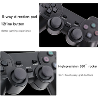 Manette de jeu sans fil PS2, manette de jeu PS2/PS1 pour console de jeu PC USB 2.4G, joystick PS2, double vibration