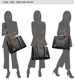 Sac fourre-tout grande capacité pour femme, sac à main en cuir véritable tendance pour femme - Product Image 4