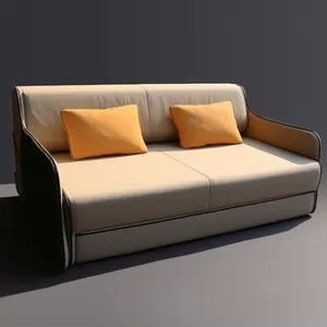 Sofá cama de tela de lujo plegable diseño escandinavo terciopelo marrón tapizado sofá cama hipoalergénico