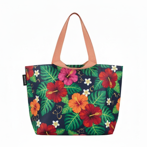 Bolsa <span class=keywords><strong>de</strong></span> Mano <span class=keywords><strong>de</strong></span> Lona con Estampado Tropical <span class=keywords><strong>de</strong></span> Hibisco, Personalizada por Royal Fair, para <span class=keywords><strong>la</strong></span> <span class=keywords><strong>Playa</strong></span>, Compras, o como Bolsa <span class=keywords><strong>de</strong></span> Hombro - Product Image 1