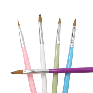 ชุดแปรงอะคริลิค 5 สี สำหรับทำเล็บ ด้ามจับพลาสติก ขนไนลอน สำหรับปัดผง แกะสลัก วาดลาย ทำเล็บมือ ชุดแปรงสำหรับตกแต่งเล็บ - Product Image 3
