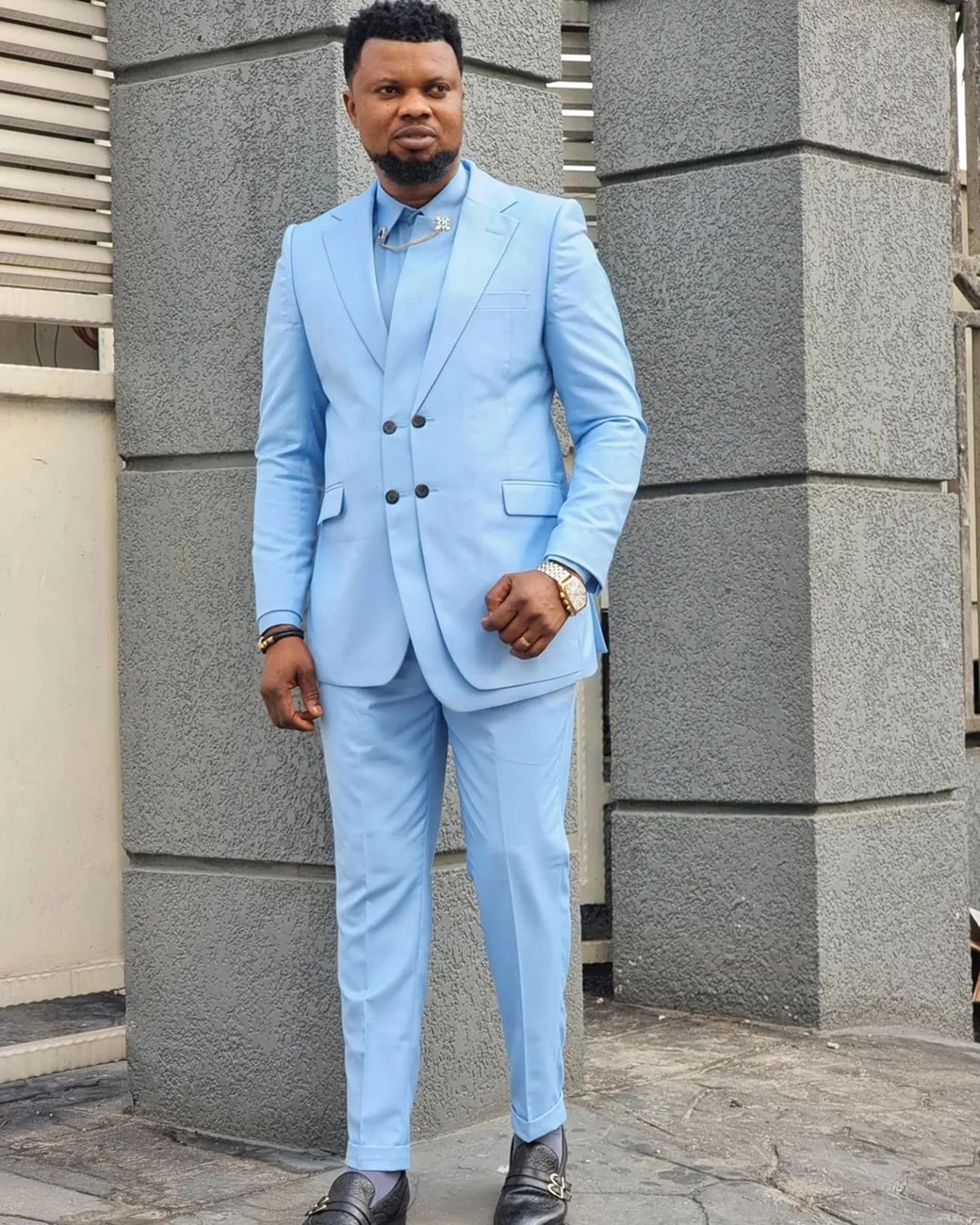 Costume homme bleu ciel, dernier manteau pantalon Design marié tenues de  mariage Slim ajusté pièces robe de soirée Style Business vêtements formels