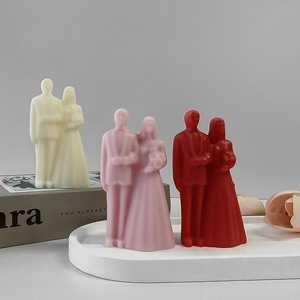 Couple double aromathérapie bougie silicone moule bricolage mariage compagnon cadeau diffuseur pierre plâtre ornements - Product Image 2