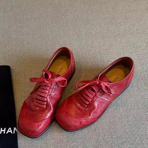 QLFashion2025 nuevos zapatos de entrenamiento de alta sensibilidad negros estilo británico Casual minimalista hecho a mano cuero de caballo boxeo F918 - Product Image 5