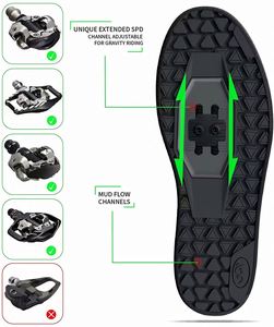 Zapatos de bicicleta de montaña, bicicleta de carretera, descenso y <span class=keywords><strong>Enduro</strong></span>, tacos duraderos, <span class=keywords><strong>Zapatillas</strong></span> <span class=keywords><strong>Mtb</strong></span>, zapatos reflectantes para hombres, zapatos de ciclismo - Product Image 3