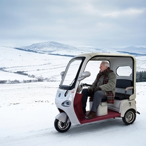 खोखले 650W लंबी रेंज 3-लोगों की इलेक्ट्रिक ट्राइसाइकिल बड़ी क्षमता आउटडोर इलेक्ट्रिक 3-व्हील स्कूटर ओएम समुदाय और दैनिक उपयोग के लिए - Product Image 2